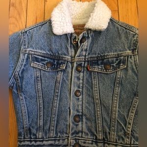 Vintage Levi’s Kid’s Sherpa Lined Denim Jacket